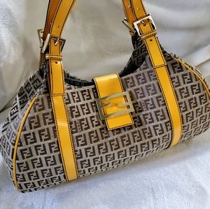 FENDI⭐AUTHENTIC ZUCHINNO MUSTARD HOBO